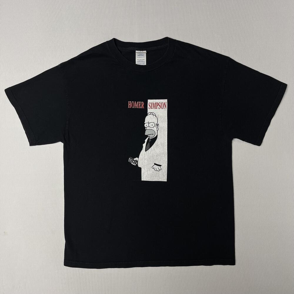 Delta Shirt Mens L Black Homer Simpson Graphic Tee The Simpsons TV Cartoon